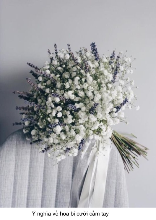 hoa cưới cầm tay bông bi