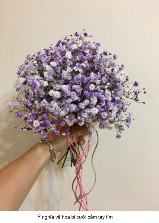 hoa bi cưới cầm tay nhiều màu sắc