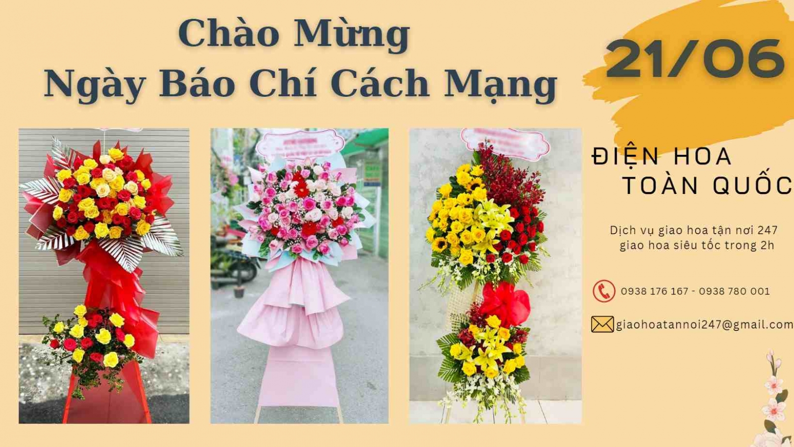 hoa chúc mừng ngày báo chí