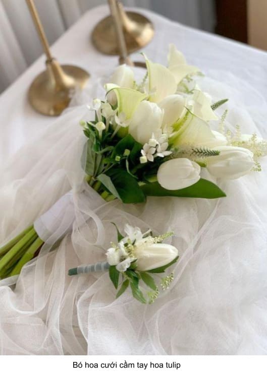 hoa cưới cầm tay tulip có bao nhiêu bông 