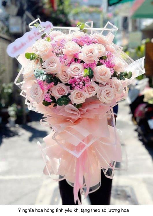 bó hoa hồng tình yêu 