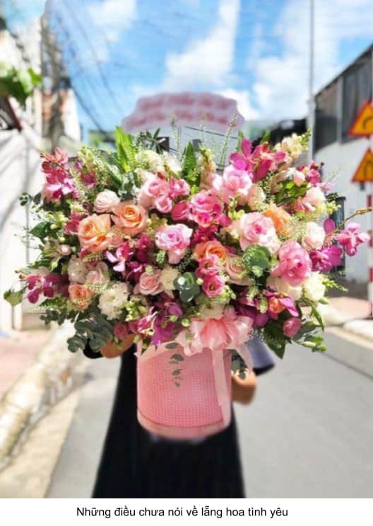 lẵng hoa tình yêu