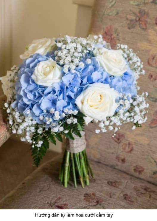 cách bó hoa cưới cầm tay đơn giản