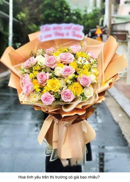 giá của hoa tình yêu được bán trên thị trường